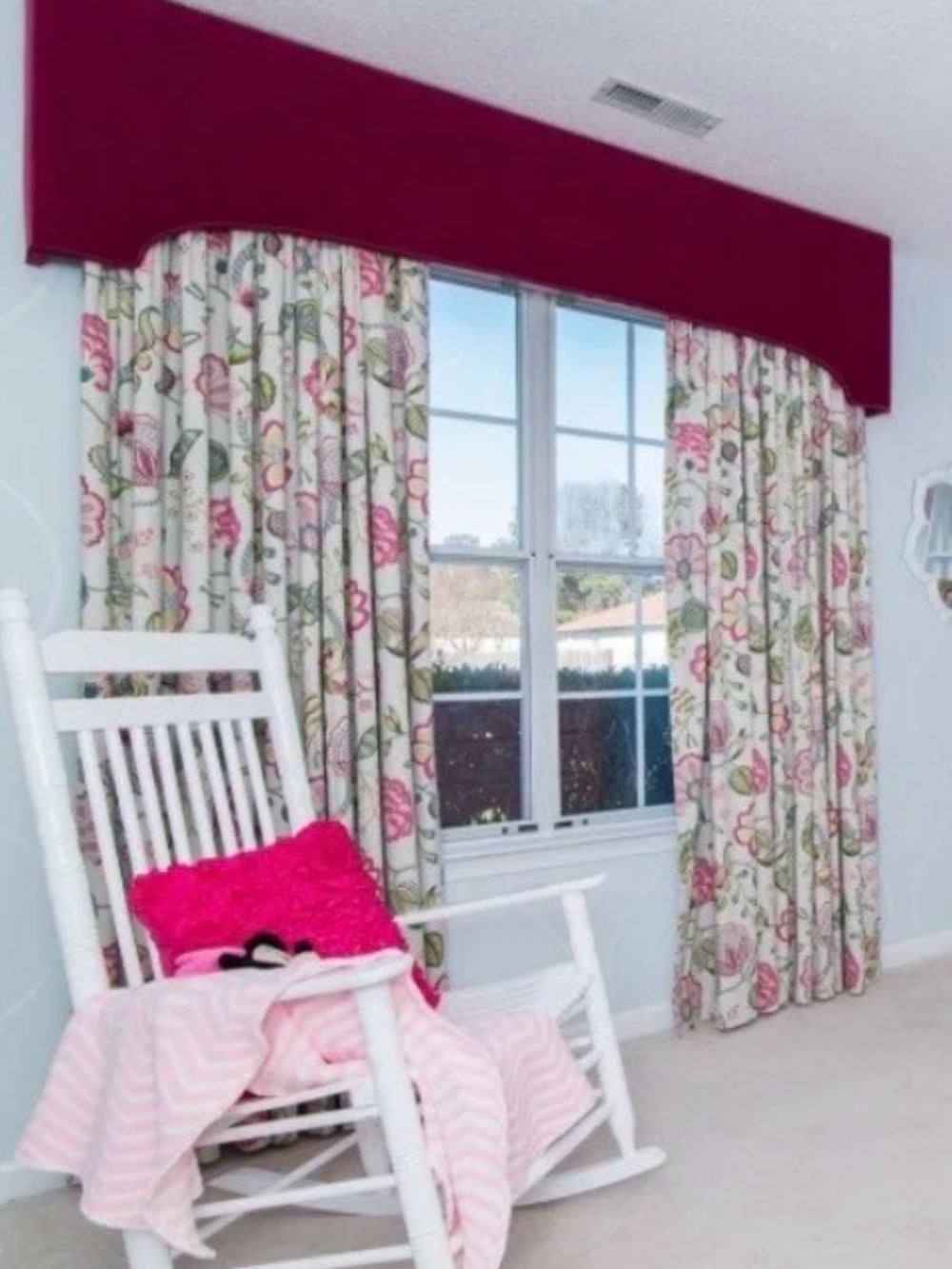 Floral Print Window Curtains - Home decor furnishings